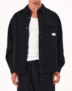 A5 Toretto canvas Shacket - Black