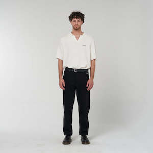 Crate: Resort Knit Polo Shirt Natural