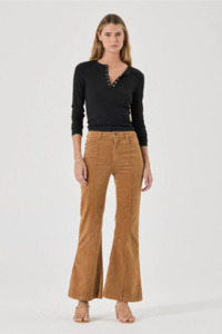Womens Pants: Eastcoast Flare Deco Caramel