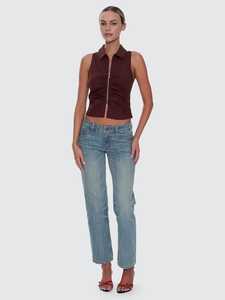 Womens: Andy Zip Sleeveless Shirt