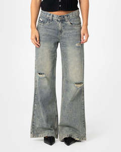 Jeans: DIY WENDY WIDE LOW RISE WIDE LEG JEAN
