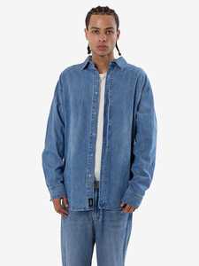 Canyon Oversized long sleeve demin shirt Dark dust blue