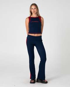 HILTON LOW RISE BOOTLEG RIB PANT