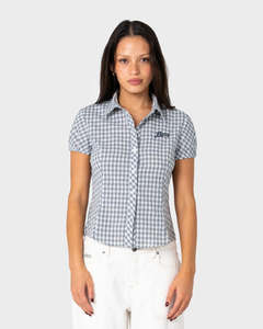 Missy May Check Shirt - Navy/Cream