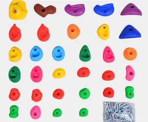 Products: Rock Climbing Holds for Kids: 32-Pack for Indoor & Outdoor Climbing - VOLANS
