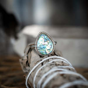 Sale: Paua Tear Ring