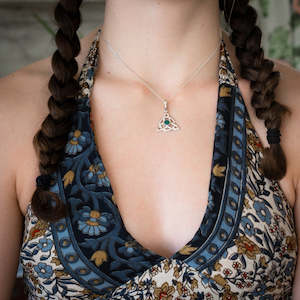 Celtic Green Onyx Necklace