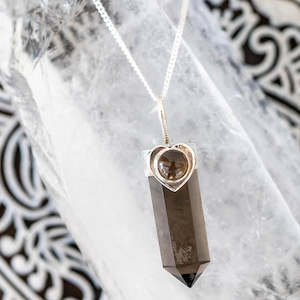 Sale: Smoky Quartz Pencil Necklace