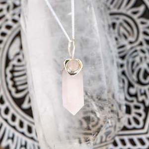 Sale: Rose Quartz Pencil Necklace