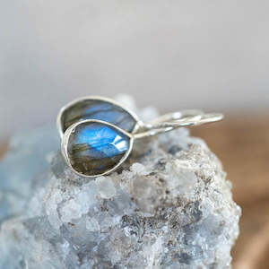 Labradorite Tear Earrings