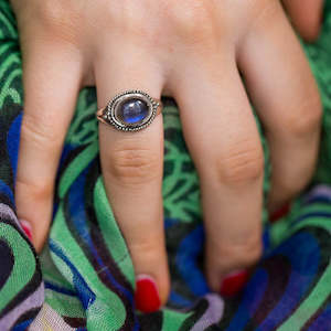 Labradorite Oval Ring