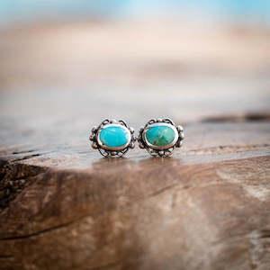 Oval Turquoise Studs