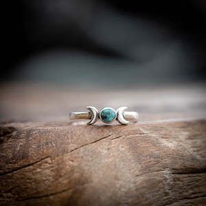 Double Moon Turquoise Ring