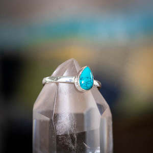 Turquoise Pear Ring