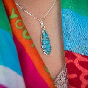 Copper Turquoise Drop Necklace