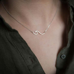 Surf: Silver Wave Necklace