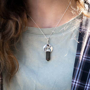 Smoky Quartz: Smoky Quartz Moon Necklace