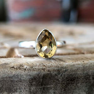 Citrine: Citrine Tear Ring