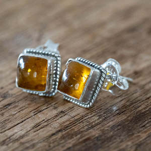 Amber: Gypsy Amber Studs