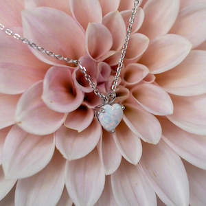 Love: Opal Heart Necklace