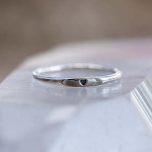 Love: Dainty Heart Silver Band