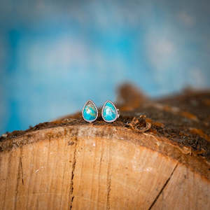 Turquoise: Dainty Tear Turquoise Studs