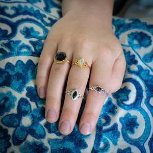 Celtic Black Onyx Ring