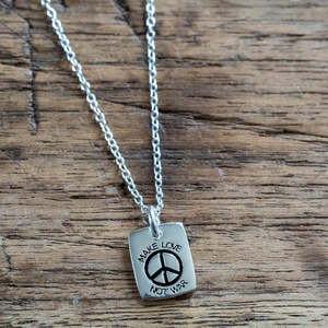 Sale: Make Love Not War Necklace