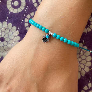 Opals: Corded Hamsa Bracelet