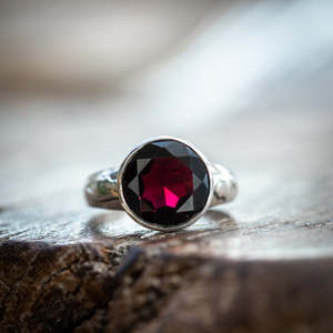 Chunky Garnet Ring