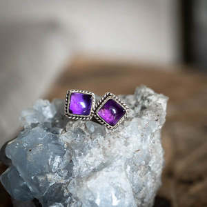 Amethyst: Gypsy Amethyst Studs
