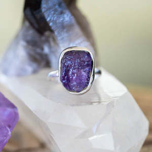 Amethyst: Roughcut Amethyst Ring
