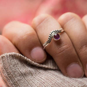 Amethyst: Cyan Amethyst Ring