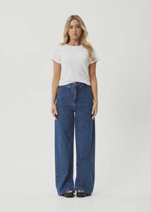 Afends: Bella Denim Baggy Jeans - Authentic Blue