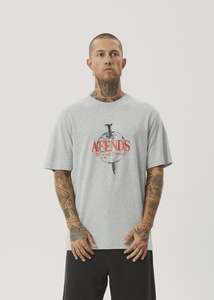 Screwed Retro Fit Tee - Shadow Grey Marle