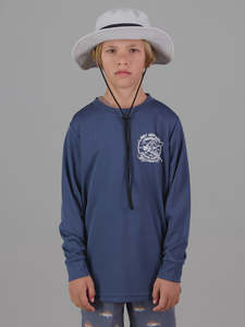 Just Another Fisherman: Mini Madness UPF  40 LS Tee - Caspian