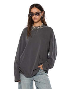Sott Boyfriend LS Tee - Charcoal