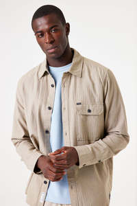 Shirts: Overshirt - Sand
