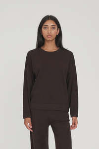 Merino Neve Crew - Chestnut