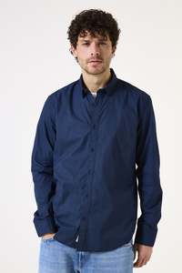 Mens: LS Shirt - Deep Blue