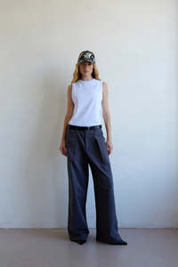 Whats New: City Twill Trouser - Dark Grey