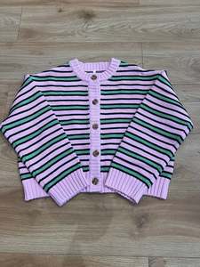 Bobby Knit Cardigan - Pink/Meadow