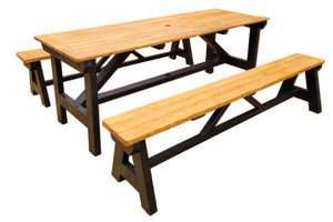 Products: Stylish Outdoor Table & Benches - Perfect for Any Event