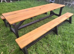 Products: Sturdy Outdoor Table & Benches – Perfect for Any Event
