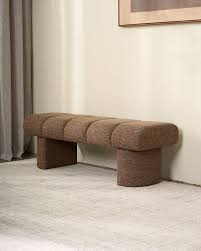 Furniture: Lune Bench Seat - Dusty Seed