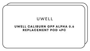 Vaping: Uwell Caliburn GPP Alpha 0.6 Replacement Pod 4pc