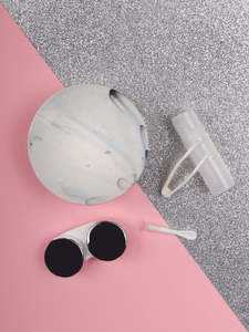 Contact Accessories: Contact Lens Case - Marble Look