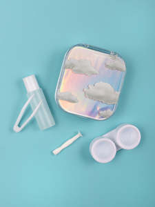 Contact Accessories: Contact Lens Case - Iridescent Cloud