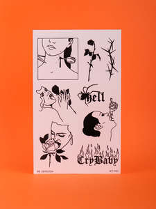 Temporary Tattoos: Semi Permanent Tattoo - Small Set