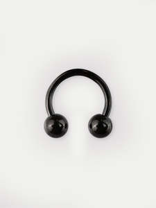 Piercing Jewellery: Titanium Plated Horseshoe 16G